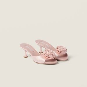 MIUMIU ROSE SATIN KITTEN HEELS